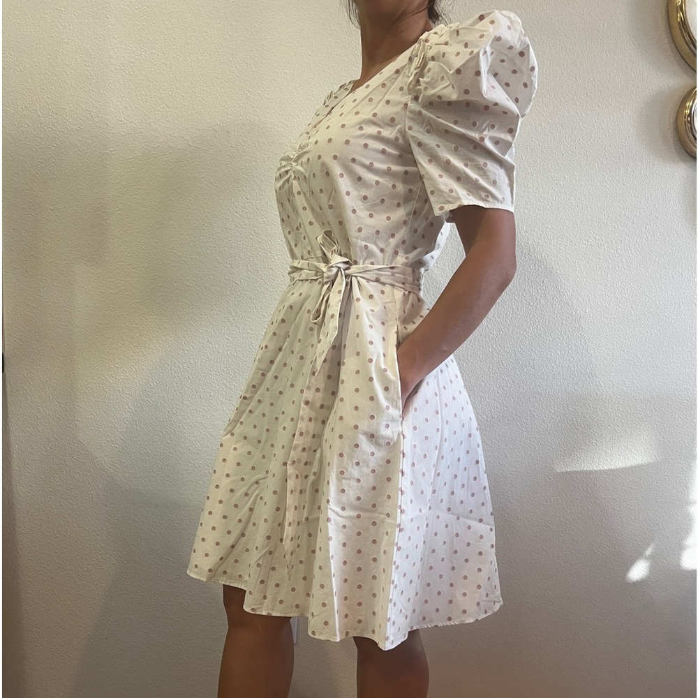 Kate spade polkadot dress white size small
